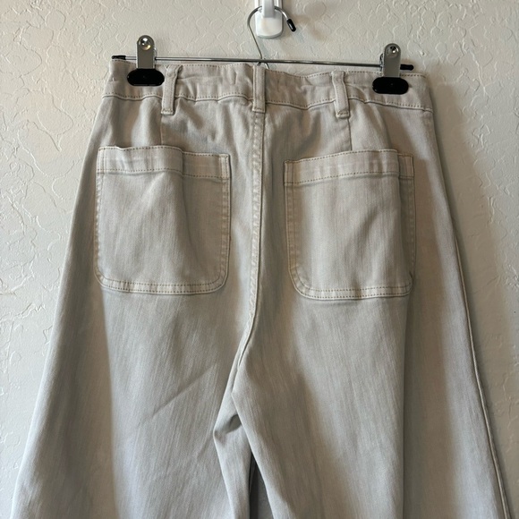 OAT New York Natural High Rise Wide Leg Crop Cotton Pant Size 28 - Picture 7 of 10
